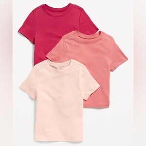 3T NWT Old Navy Peach Wren Solid T-Shirt 3 Pack